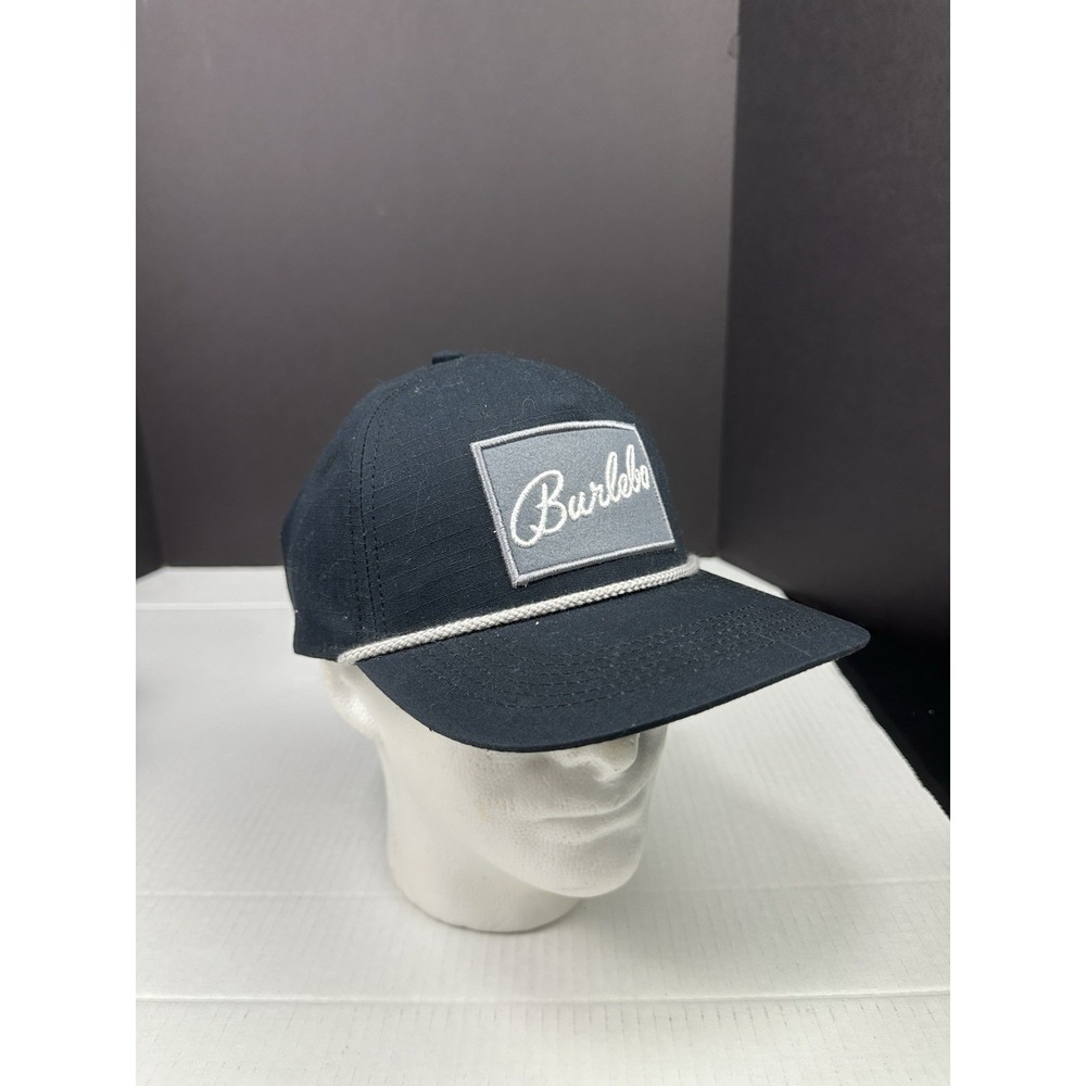Burlebo Hat Cap Blue Snapback Outdoor Ripstop Cord Rope Patch Hat